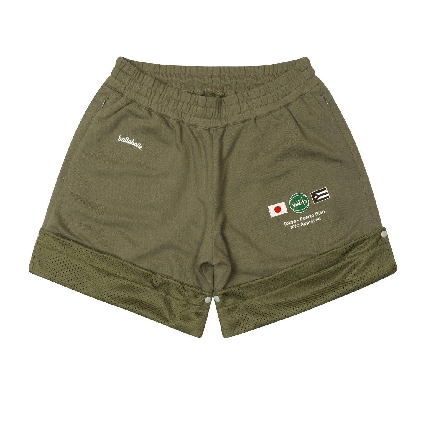 Bobbito x ballaholic 1990/2023 Hybrid Sweat Shorts (olive/olive)