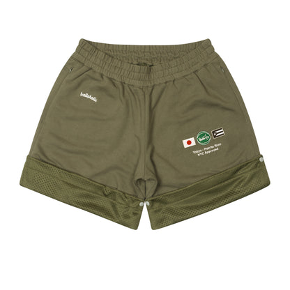 Bobbito x ballaholic 1990/2023 Hybrid Sweat Shorts (olive/olive)