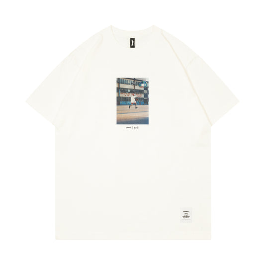 Bobbito x ballaholic Photo Tee -Harlem USA- (vanilla white)