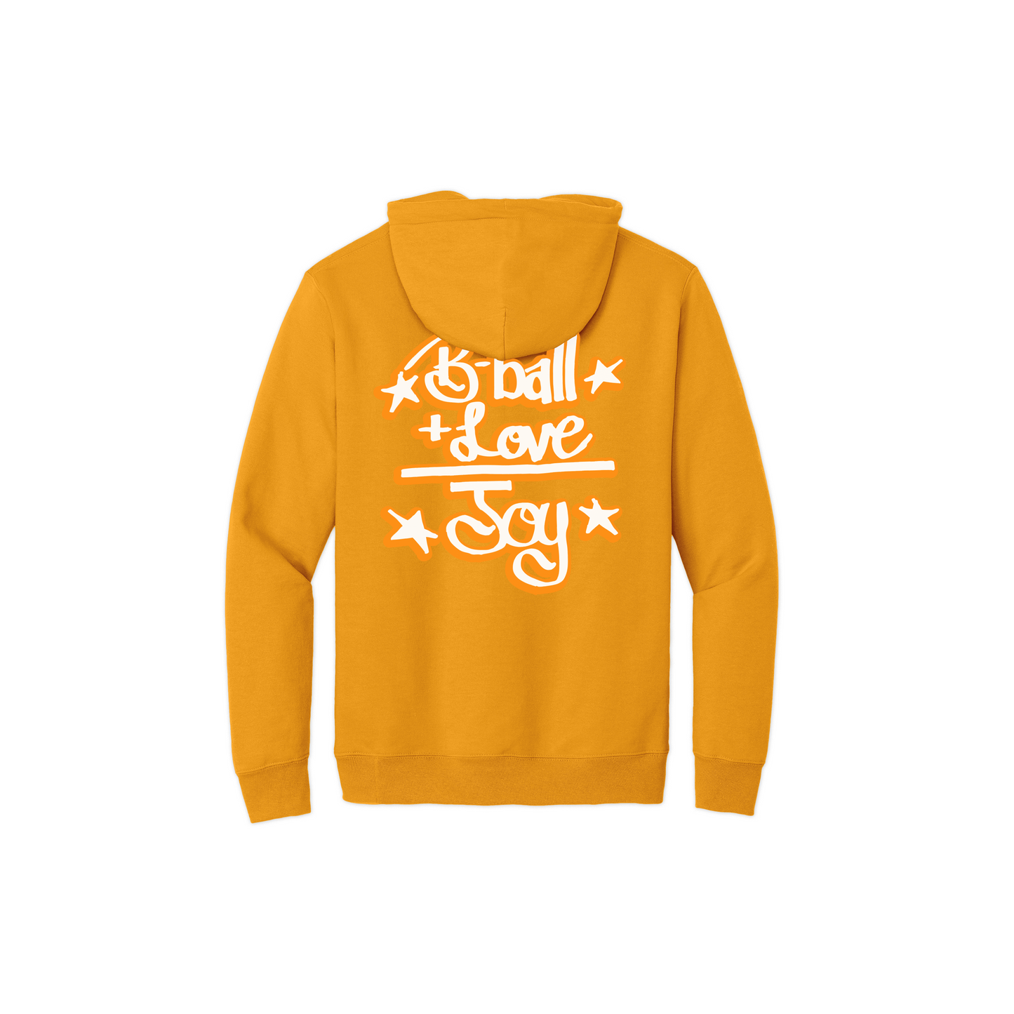 B-Ball Love Joy Hoodie in Gold Back