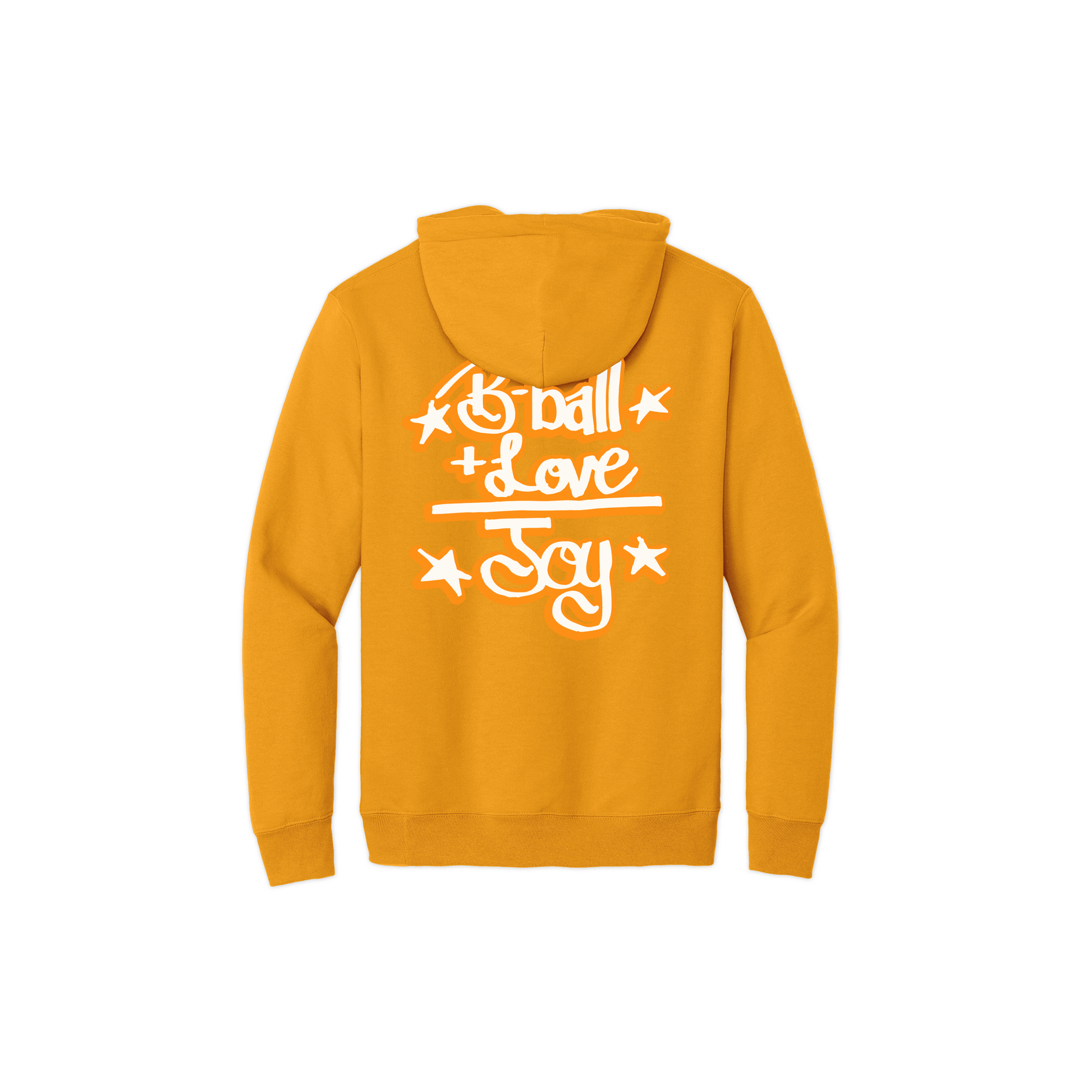 B-Ball Love Joy Hoodie in Gold Back