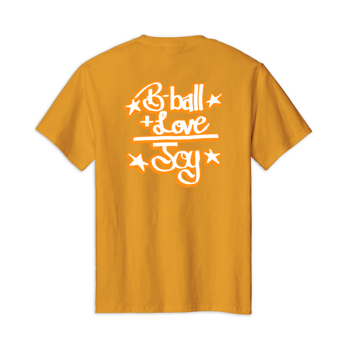 B-Ball Love Joy Tee in Gold Back
