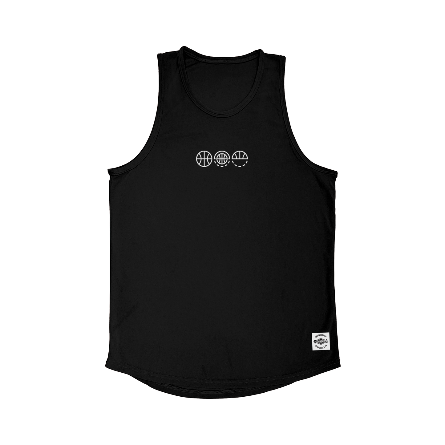 Shirts & Skins Basketball Hoop Icons Core Tank-Top (Black)