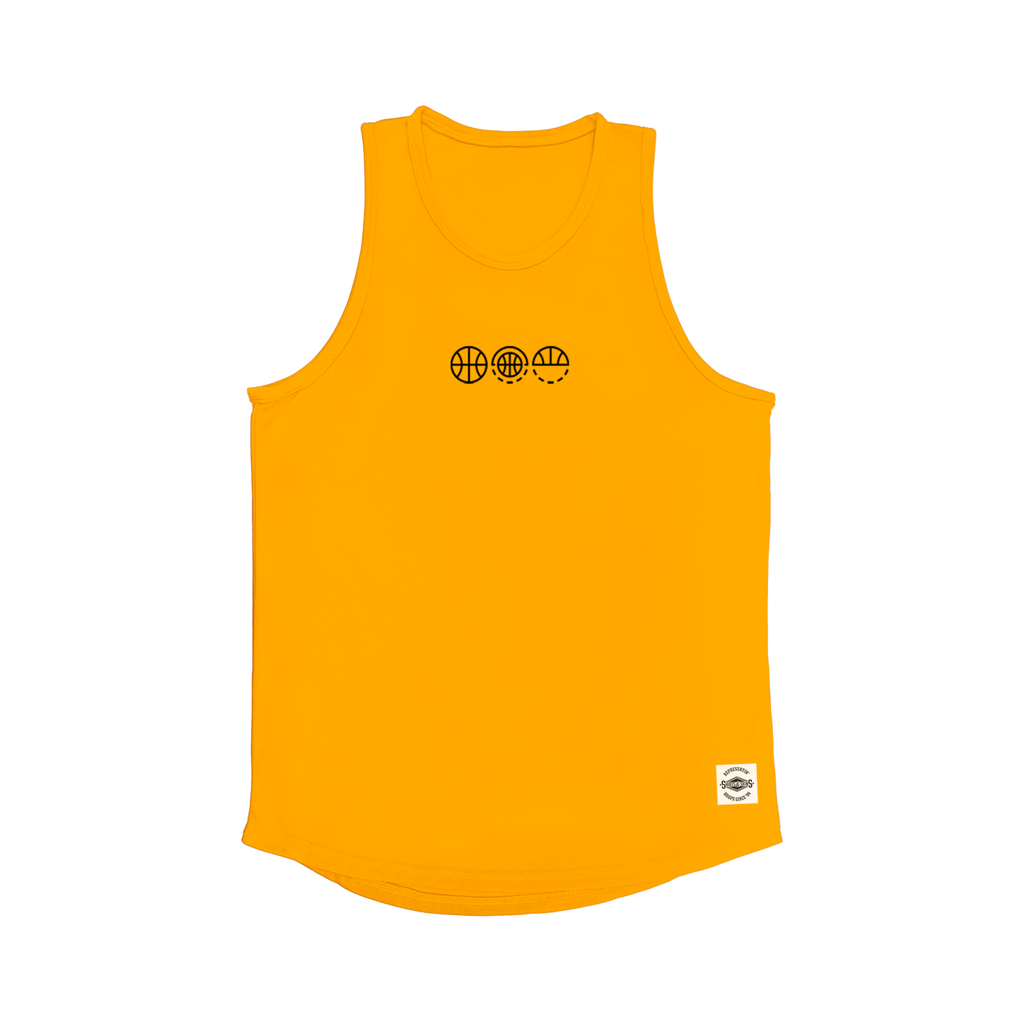 Shirts & Skins Basketball Hoop Icons Core Tank-Top (Gold)