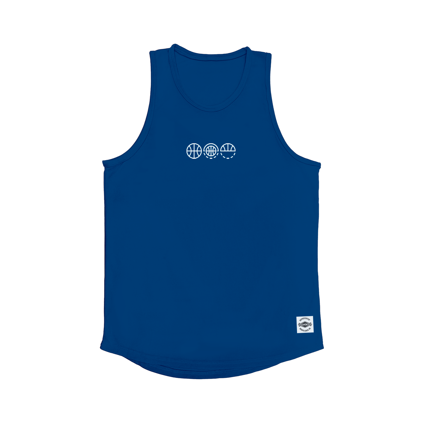 Shirts & Skins Basketball Hoop Icons Core Tank-Top (Navy)