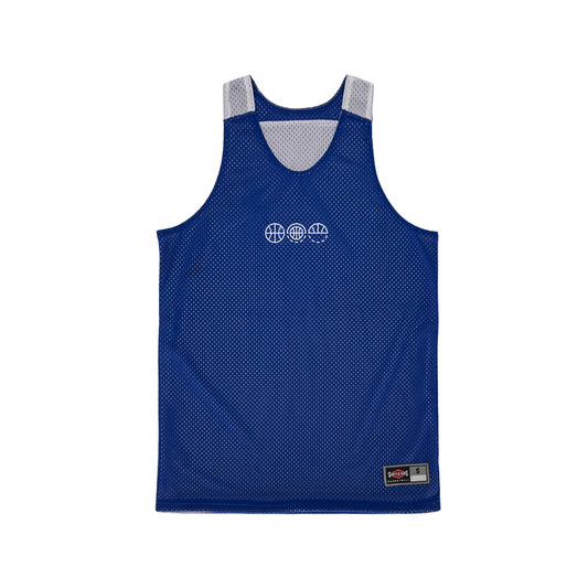 Shirts & Skins Basketball Hoop Icons Prospect Reversible Jersey (Royal/White) Front