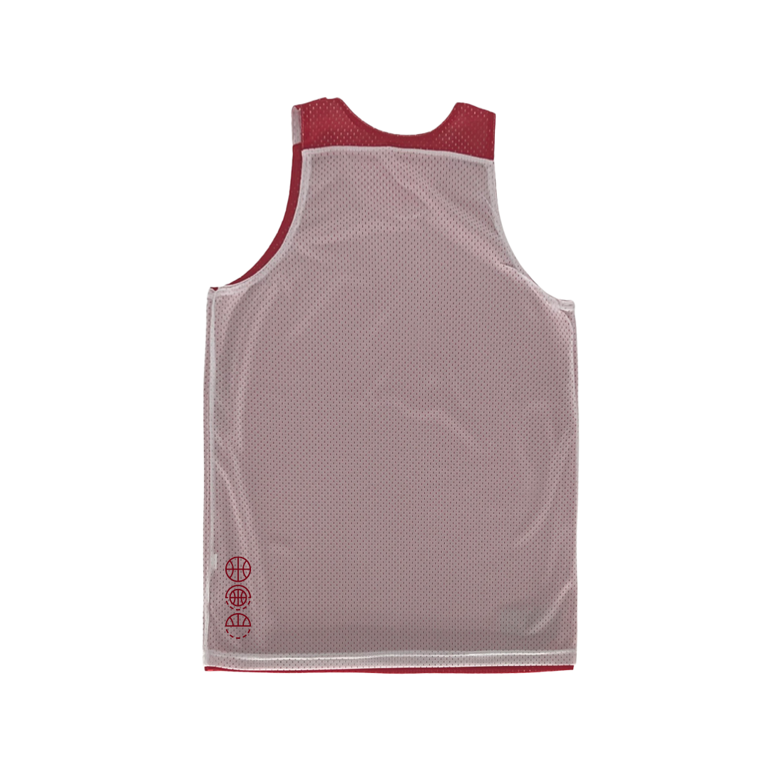 Shirts & Skins Basketball Hoop Icons Prospect Reversible Jersey (White/Scarlet) Back