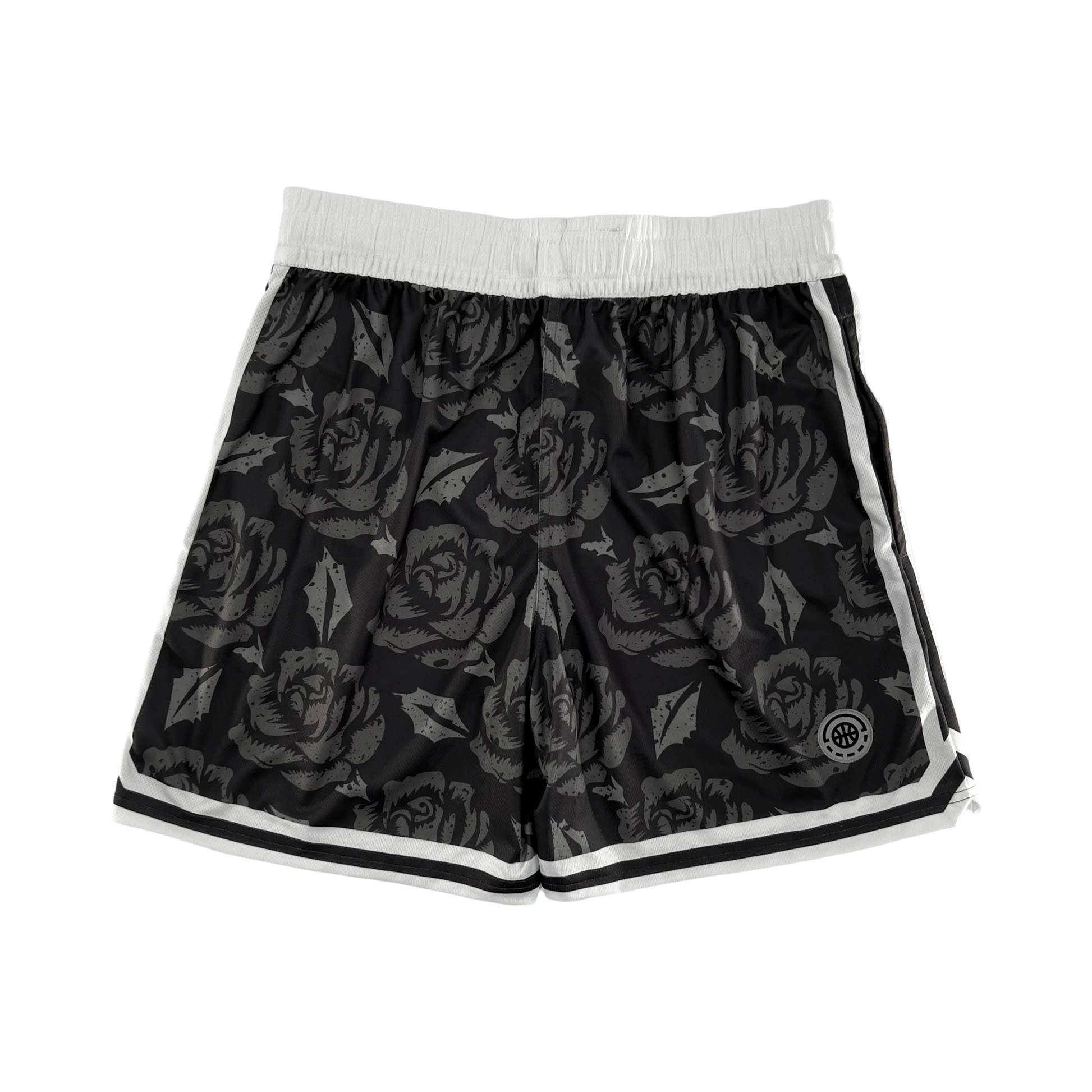 Shirts & Skins OG Side Stripe Rose Short (Graphite/White) Back