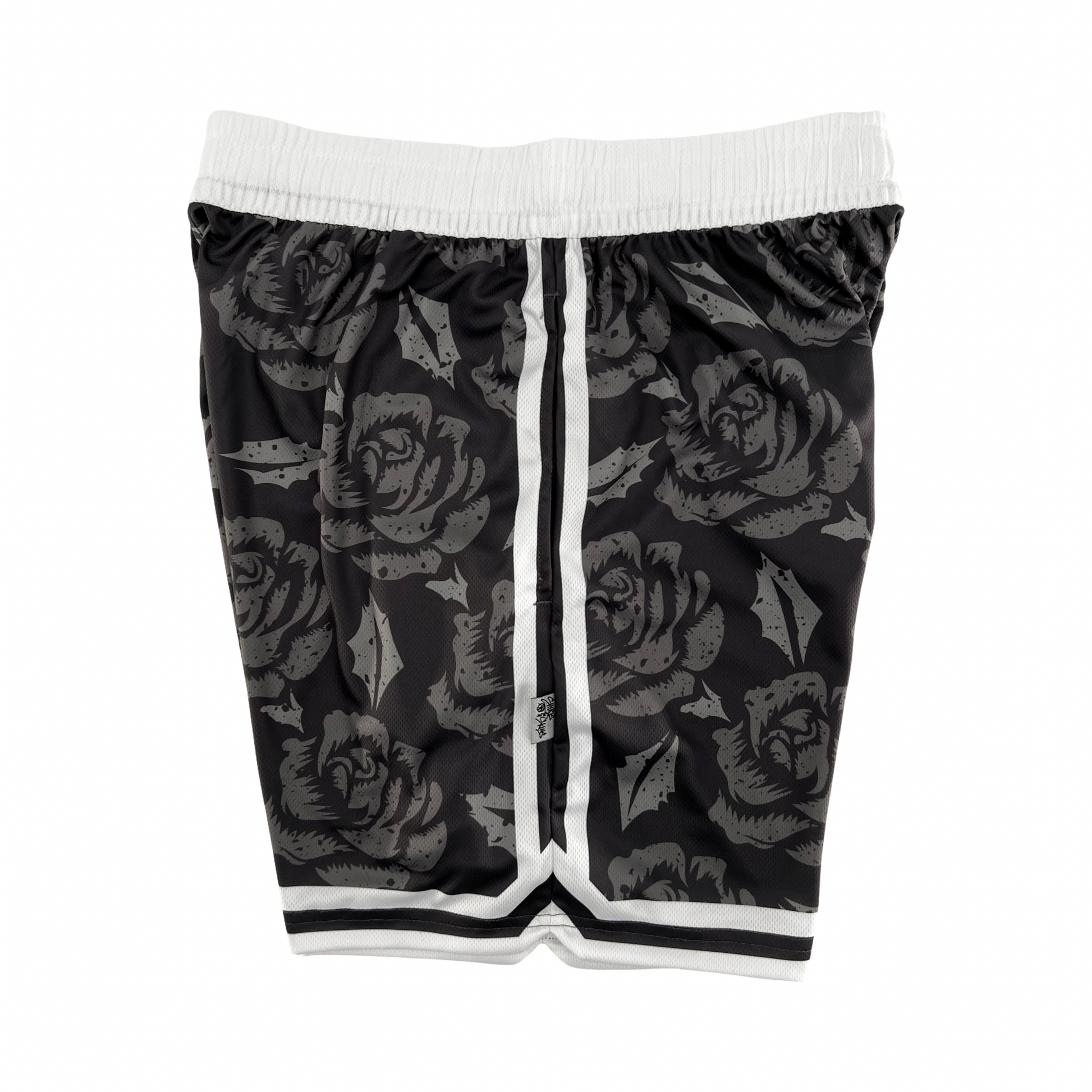 Shirts & Skins OG Side Stripe Rose Short (Graphite/White) Left Side