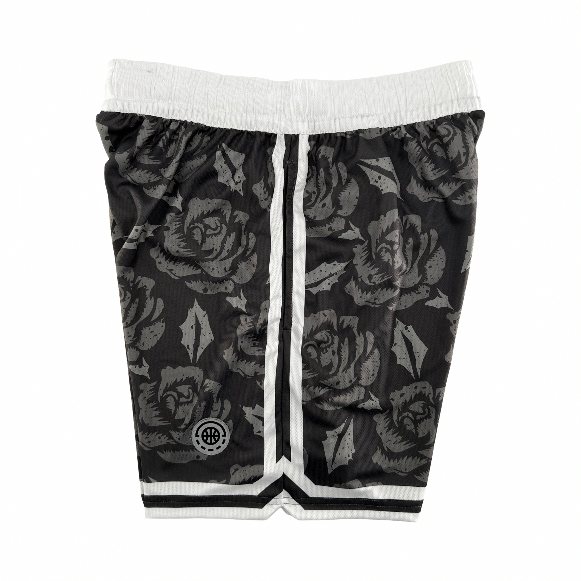 Shirts & Skins OG Side Stripe Rose Short (Graphite/White) Right Side