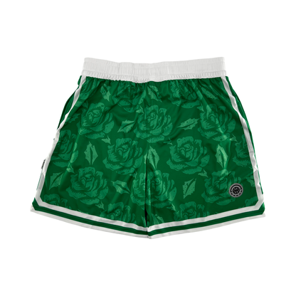 Shirts & Skins OG Side Stripe Rose Short (Kelly Green/White) Back