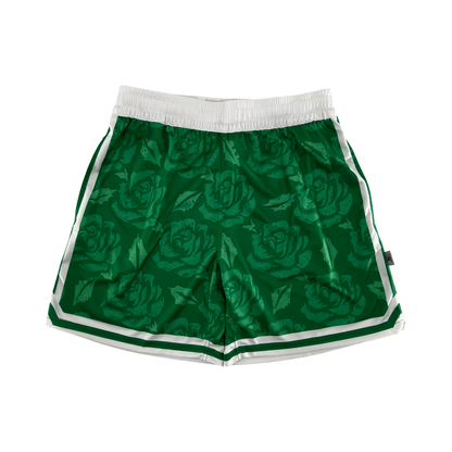 Shirts & Skins OG Side Stripe Rose Short (Kelly Green/White) Front