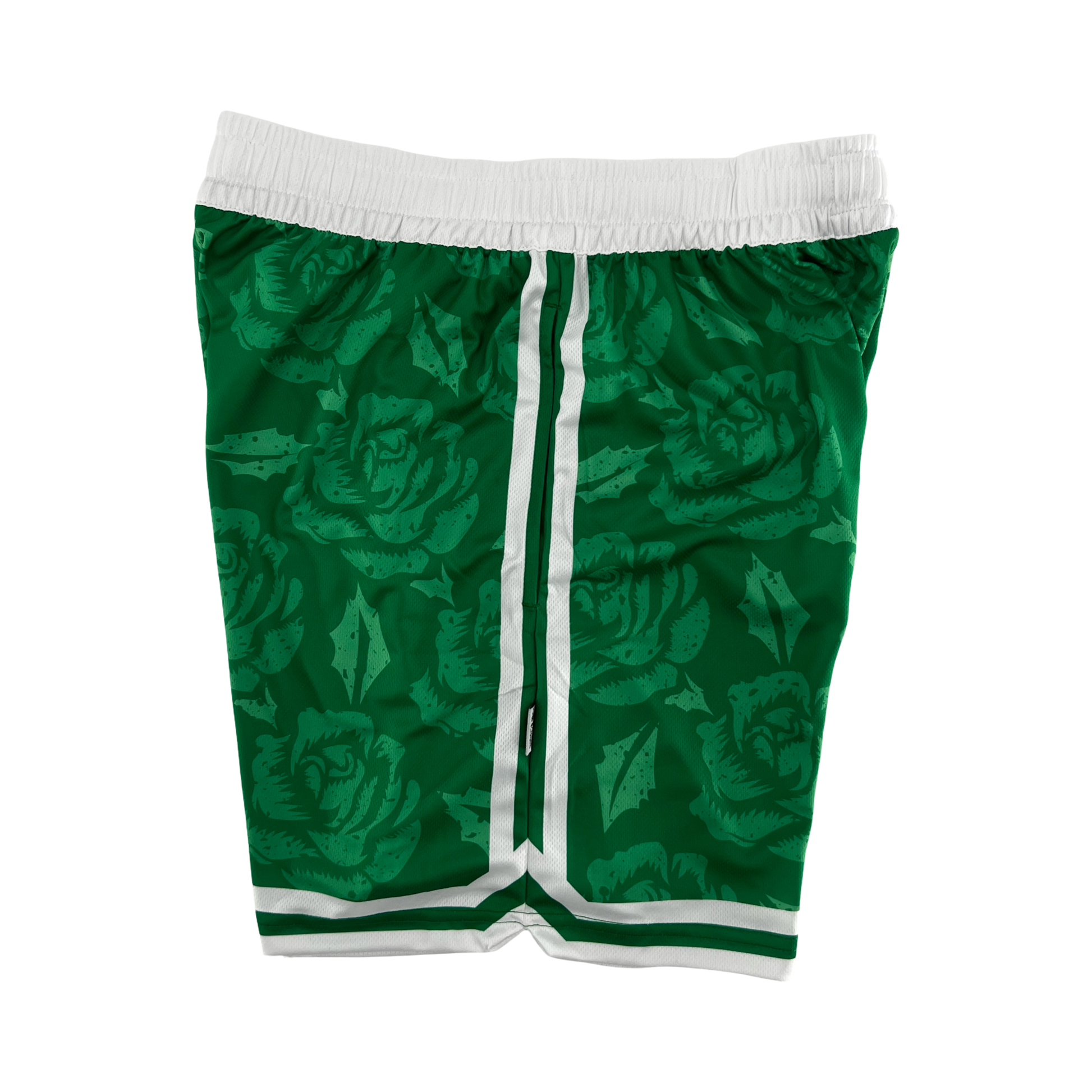Shirts & Skins OG Side Stripe Rose Short (Kelly Green/White) Left Side
