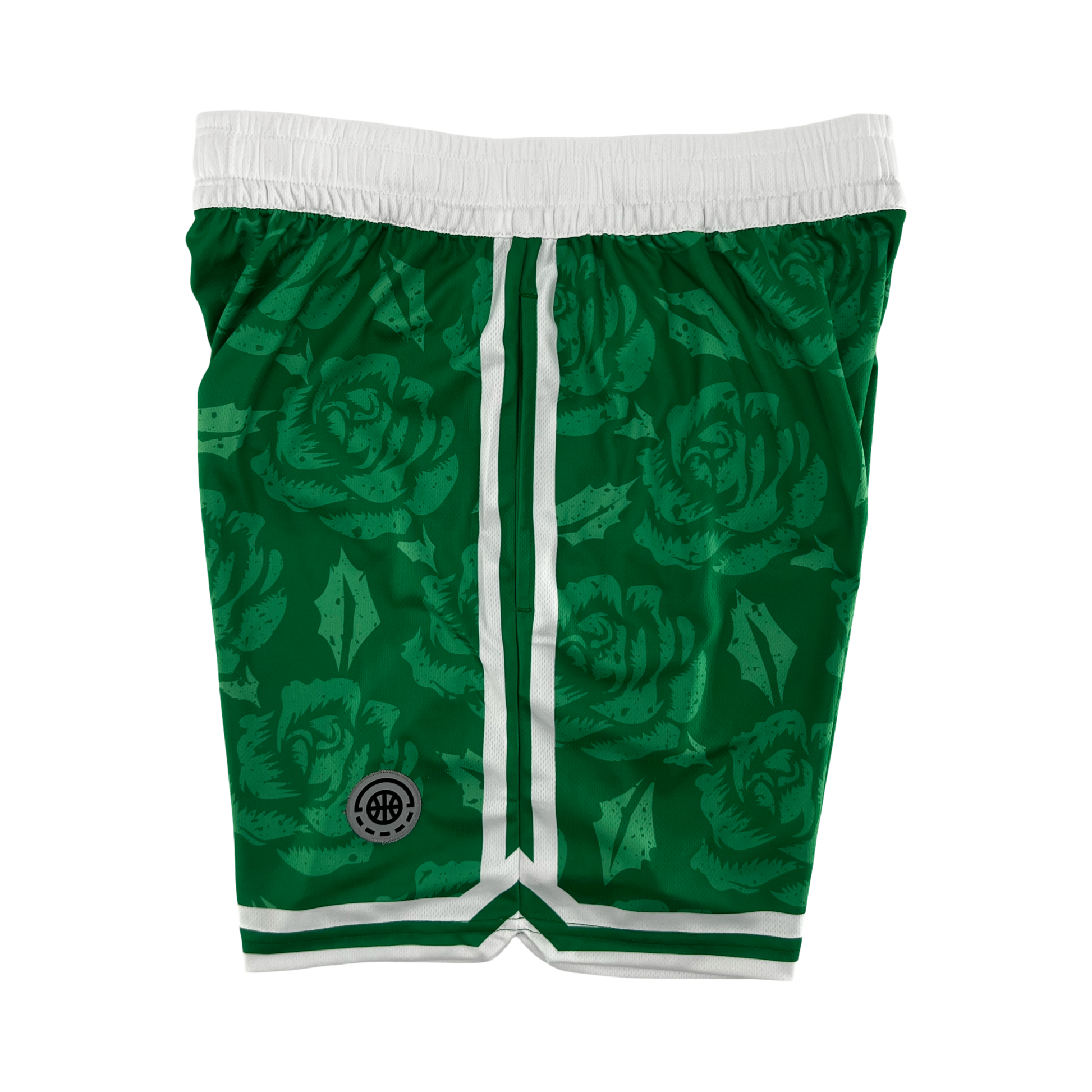 Shirts & Skins OG Side Stripe Rose Short (Kelly Green/White) Right Leg