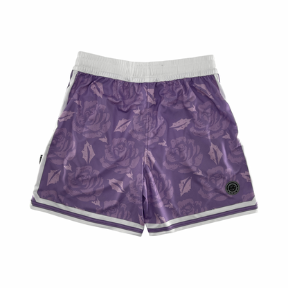 Shirts & Skins OG Side Stripe Rose Short (Violet/White) Back