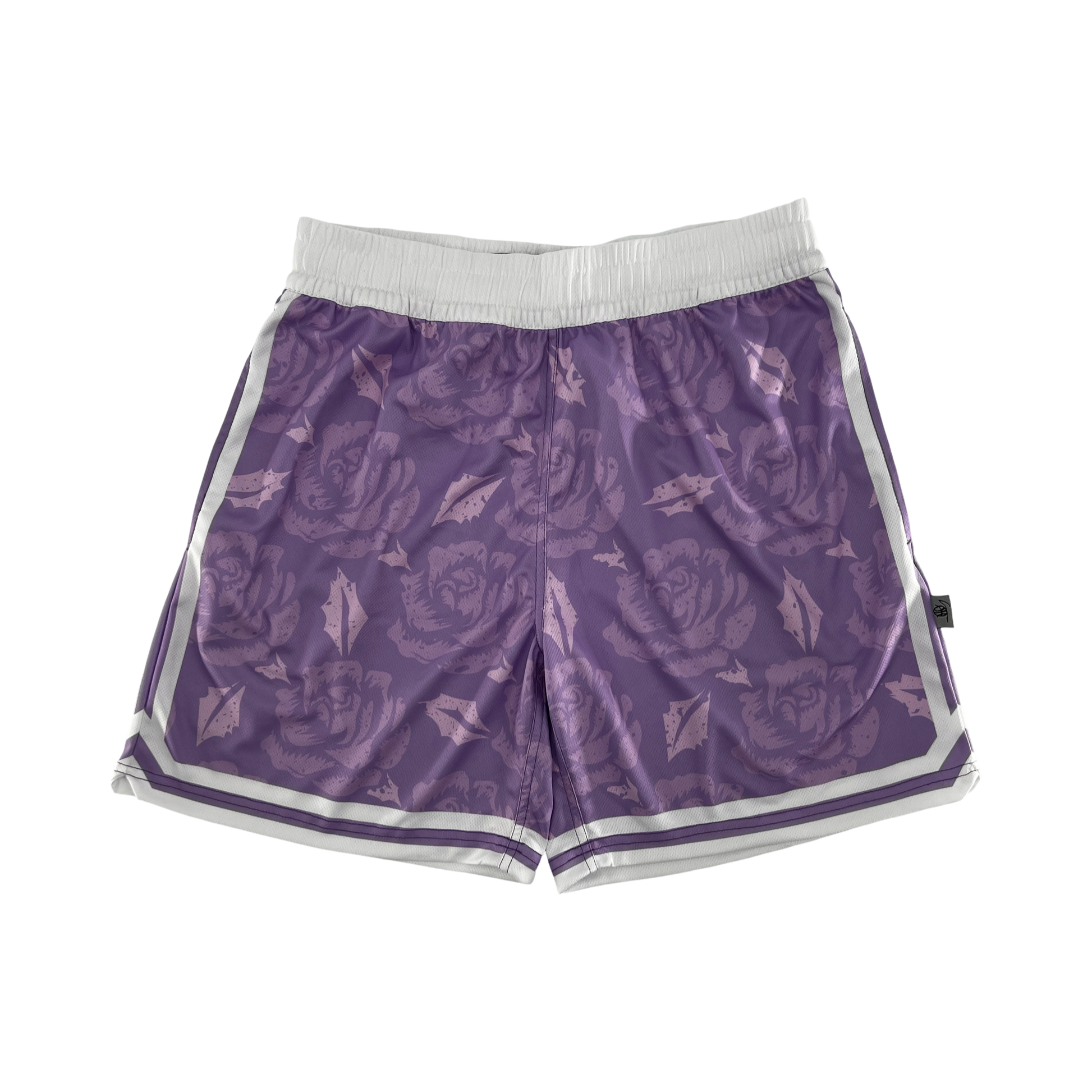 Shirts & Skins  OG Side Stripe Rose Short (Violet/White) Front