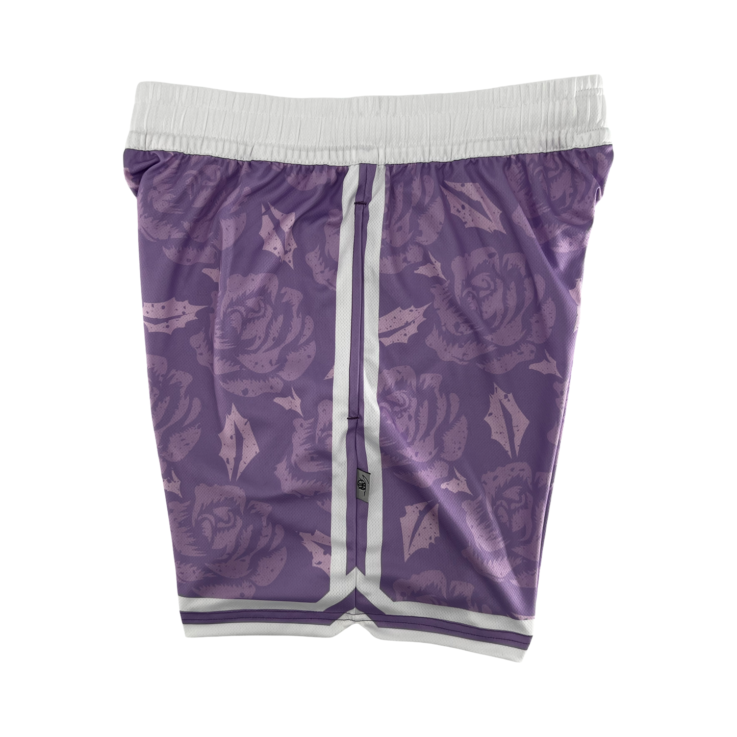 Shirts & Skins OG Side Stripe Rose Short (Violet/White) Left Side