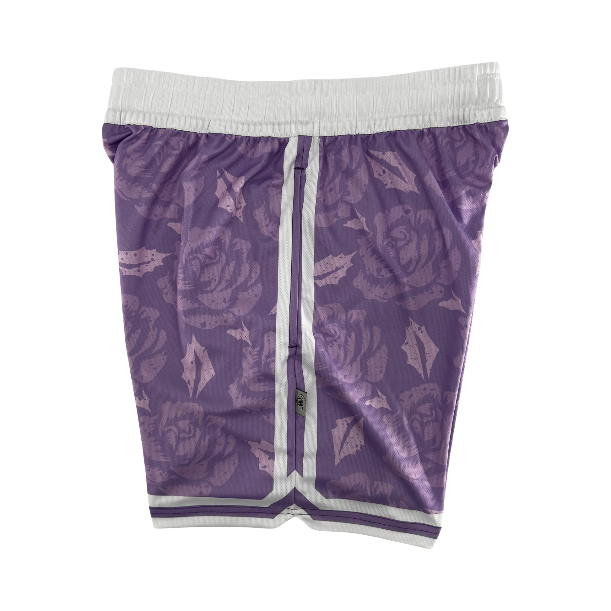 Shirts & Skins OG Side Stripe Rose Short (Violet/White) Left Side