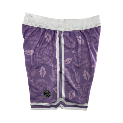Shirts & Skins OG Side Stripe Rose Short (Violet/White) Right Side