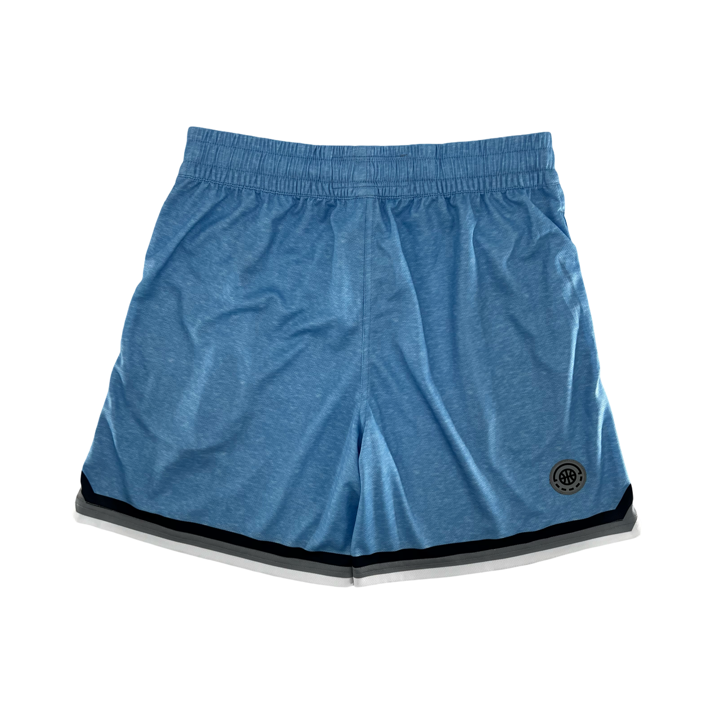 Shirts & Skins OG Stripe Heather Short (Carolina Heather/Navy/Grey) Back