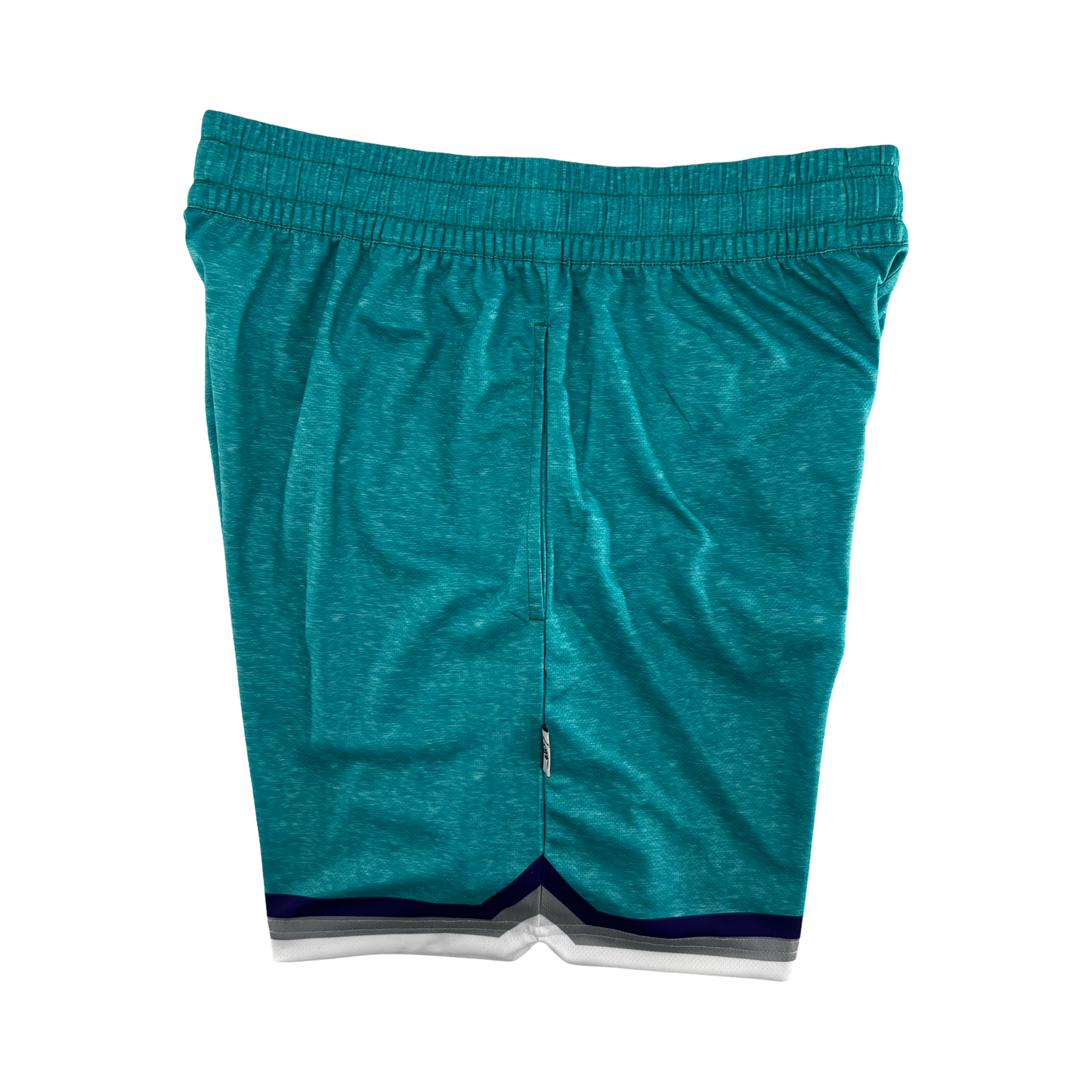 Shirts & Skins OG Stripe Heather Short (Teal Heather/Purple/Grey) Left Side