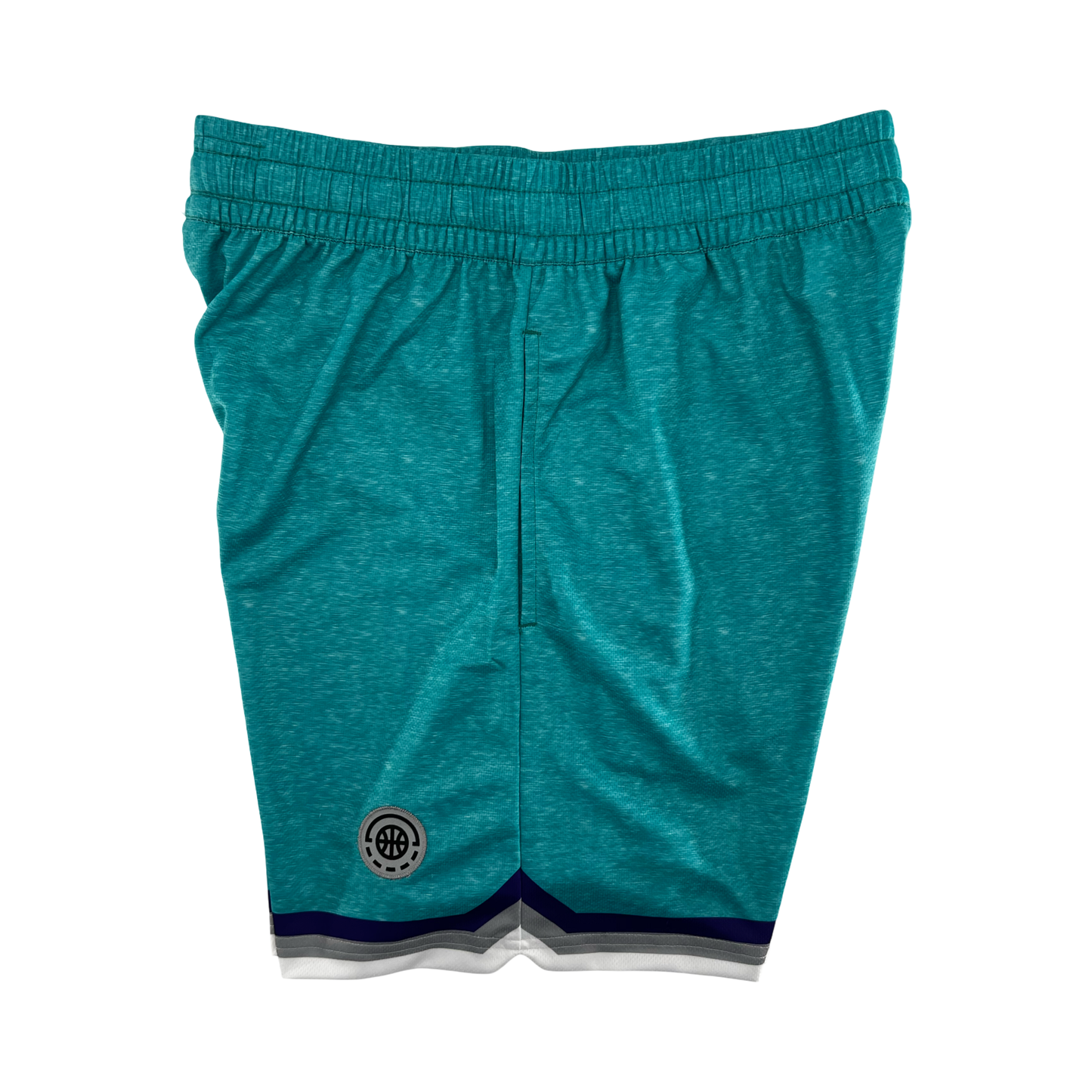 Shirts & Skins OG Stripe Heather Short (Teal Heather/Purple/Grey) Right Side