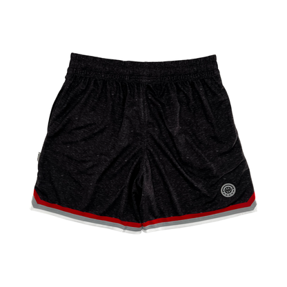 Shirts & Skins OG Stripe Heather Short (Black Heather/Red/Grey) Back
