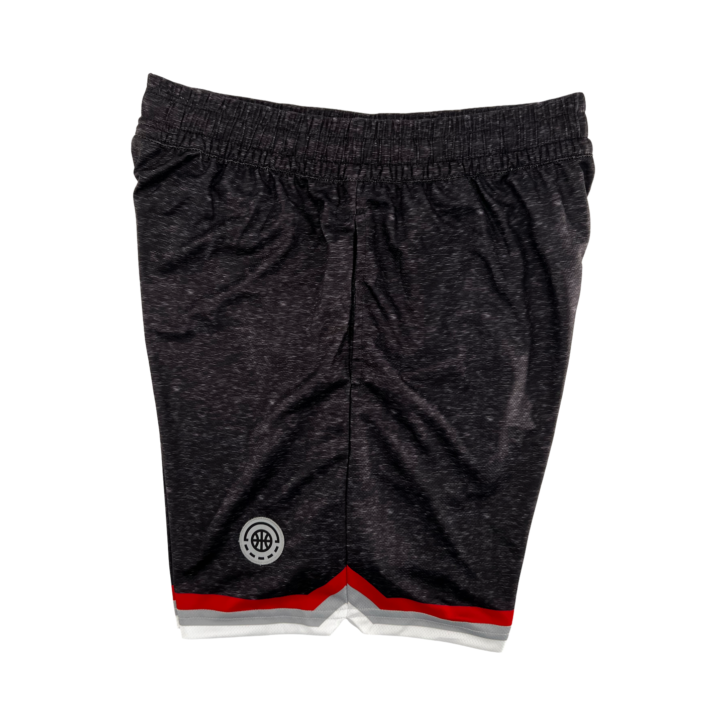 Shirts & Skins OG Stripe Heather Short (Black Heather/Red/Grey) Right Side