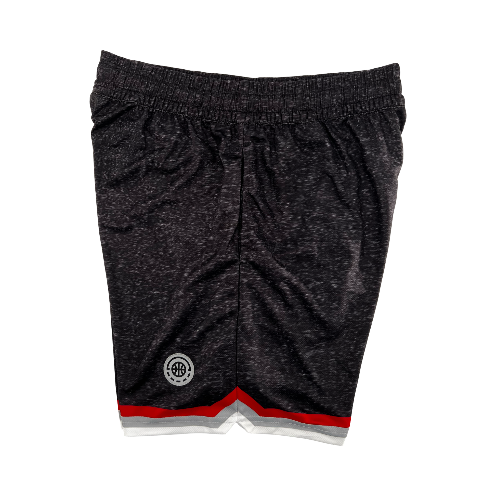 Shirts & Skins OG Stripe Heather Short (Black Heather/Red/Grey) Right Side
