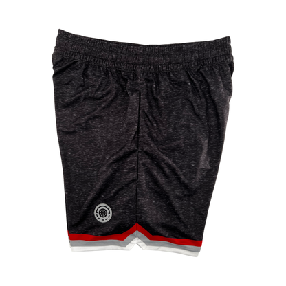 Shirts & Skins OG Stripe Heather Short (Black Heather/Red/Grey) Right Side