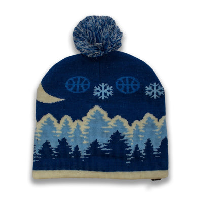 Shirts & Skins Basketball Winter Hoop Tree Pom Beanie