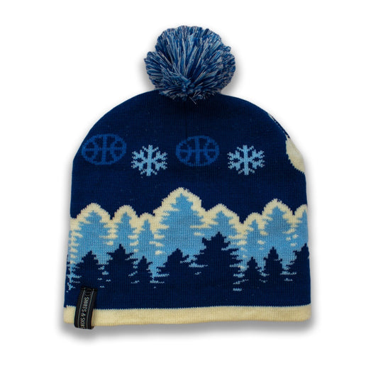 Shirts & Skins Basketball Winter Hoop Tree Pom Beanie