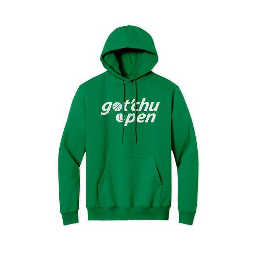 Stretch and Bobbito Got’Chu Open Court Hoodie in Money Green Front