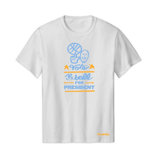 Vote B-Ball for President Tee (White) Front